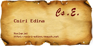 Csiri Edina névjegykártya