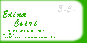 edina csiri business card